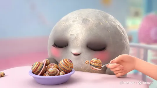 Moon Doll Enjoying Saturn-Shaped Cereal – AI Generated Video | Hailuo AI