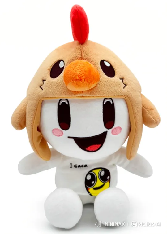 White Plush Toy Squished into Slime by Hydraulic Press – AI Generated Video | Hailuo AI