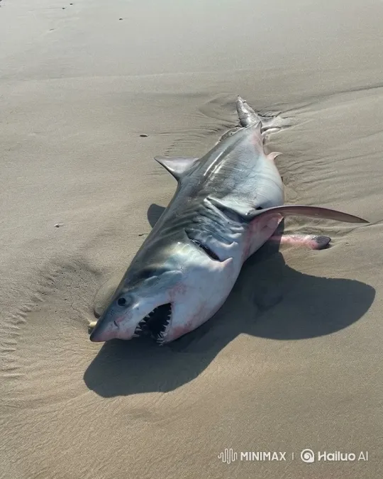 Shark Struggles to Return to the Sea – AI Generated Video | Hailuo AI
