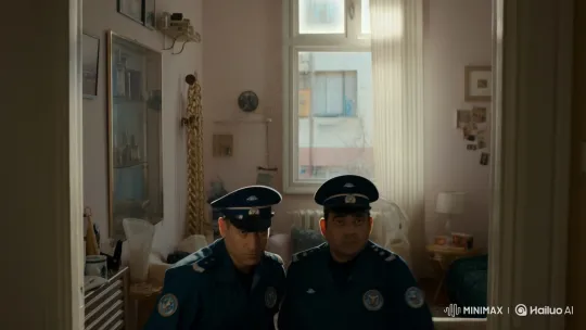 Turkish Police Officers Approach for Arrest in Bright Apartment – AI Generated Video | Hailuo AI