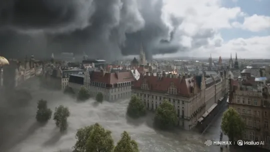 Destructive Hurricane Hits German City – AI Generated Video | Hailuo AI