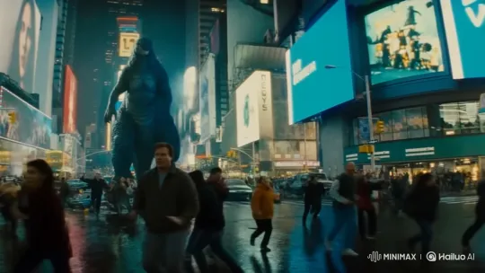 Godzilla Terrorizes Times Square in Realistic Destruction Scene – AI Generated Video | Hailuo AI