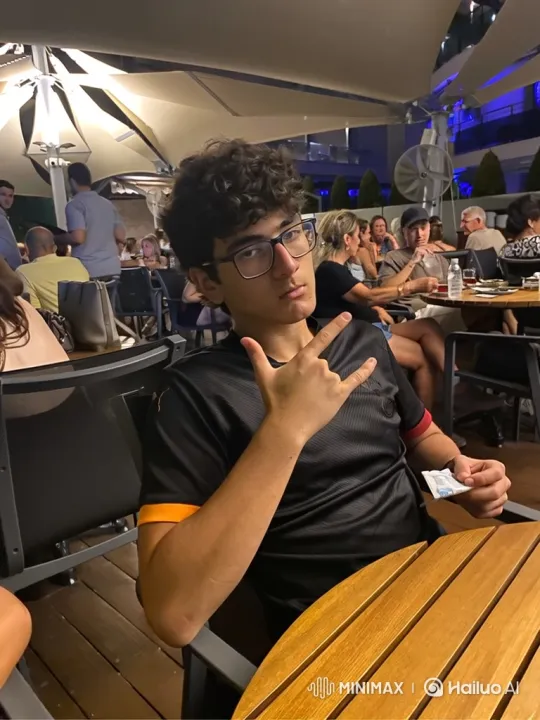 Young Man Detained on Restaurant Patio – AI Generated Video | Hailuo AI