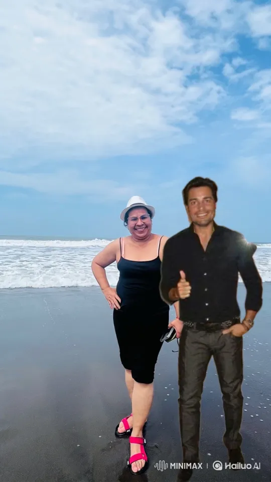 Couple Embraces Passionately on Serene Beach – AI Generated Video | Hailuo AI