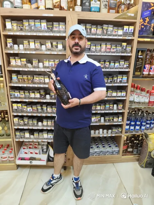 Man and Liquor Store Encased in Rapidly Advancing Frost – AI Generated Video | Hailuo AI