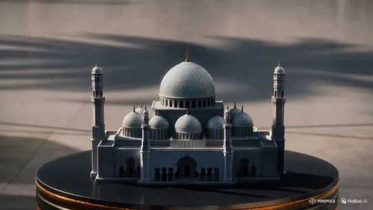 Miniature Mosque Transforms into Moroccan Festival – AI Generated Video | Hailuo AI