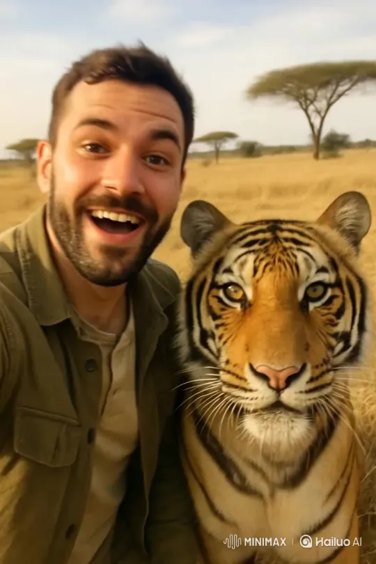 Animals: Lion, Tiger, Fox, and Elephant – AI Generated Video | Hailuo AI