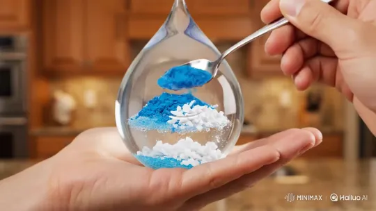 Chemical Reaction: Cobalt Chloride Meets Sodium Hydroxide – AI Generated Video | Hailuo AI