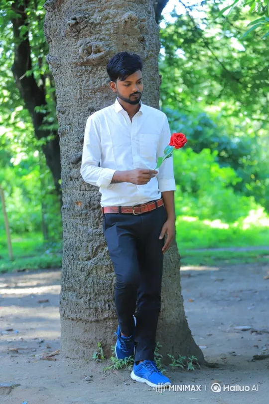 Romantic Encounter of a Young Couple in a Park – AI Generated Video | Hailuo AI