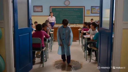 Embarrassed and Determined: Chintu in the Classroom – AI Generated Video | Hailuo AI