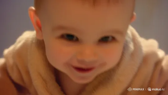 Toddler Joyfully Jumps into Bubble-filled Bathtub – AI Generated Video | Hailuo AI