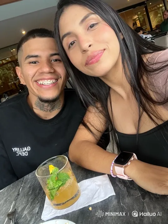 Young Family Shares Intimate Moment at Restaurant – AI Generated Video | Hailuo AI
