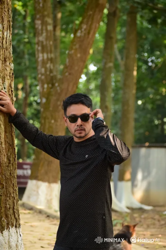Young Couple Shares Serene Moment in Golden Hour Park – AI Generated Video | Hailuo AI