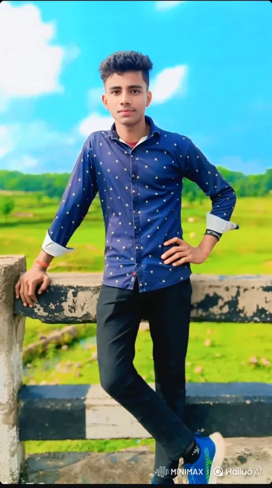 Young Man Poses Casually Outdoors with a Gentle Smile – AI Generated Video | Hailuo AI