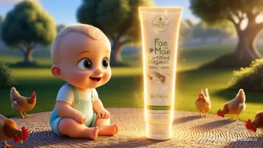 Magical Countryside Morning with Joyful Baby and Chickens – AI Generated Video | Hailuo AI