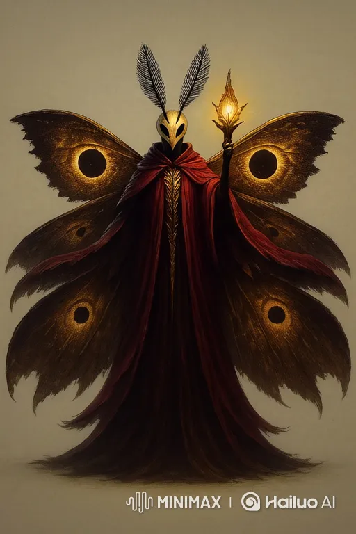 Moth Priestess Conjures Magic in Ancient Ruins – AI Generated Video | Hailuo AI