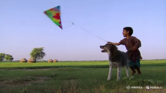 Chintu and Moti's Joyful Kite Flying Adventure – AI Generated Video | Hailuo AI