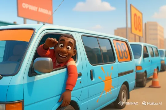 3D Animated Man Joyfully Salutes in Sunny Van Scene – AI Generated Video | Hailuo AI