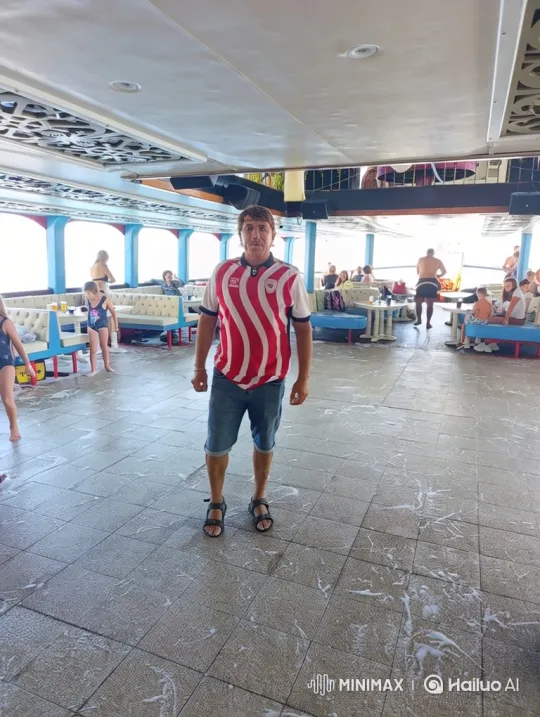 Police Officers Restrain Man on Tour Boat Deck – AI Generated Video | Hailuo AI