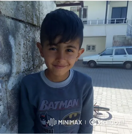Boy with Batman Sweatshirt Smiles at Camera – AI Generated Video | Hailuo AI