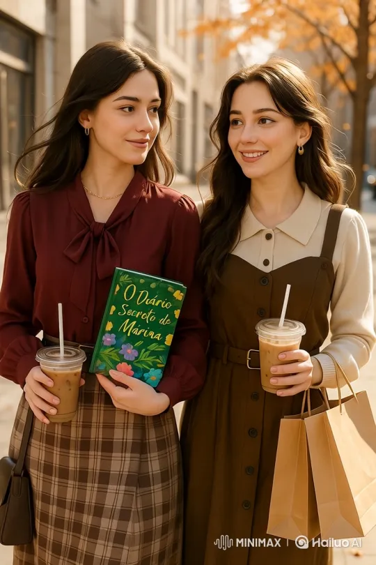 Autumn Friendship: Two Women Share a Moment Over Coffee – AI Generated Video | Hailuo AI