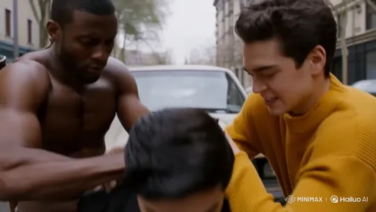 Urban Street: Young Men Confront a Man, Unleashing a Demon – AI Generated Video | Hailuo AI