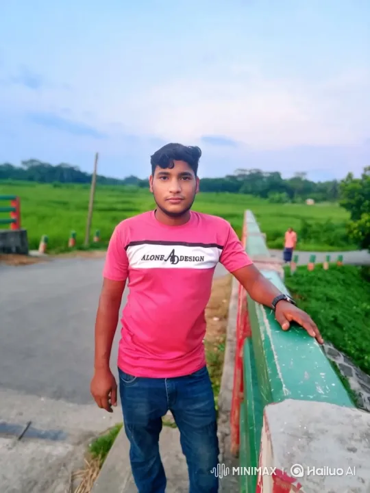 Young Man Smiles on Bridge with Scenic Background – AI Generated Video | Hailuo AI