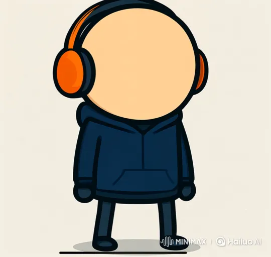 Stylized Cartoon Character Enjoys Music with Gentle Movements – AI Generated Video | Hailuo AI