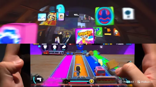 Chaotic Split-Screen: Memes and Runner Game Montage – AI Generated Video | Hailuo AI