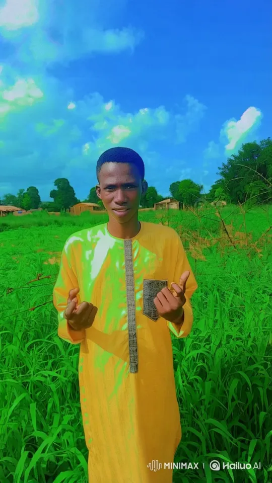 Young Man in Traditional Outfit in Serene Green Field – AI Generated Video | Hailuo AI