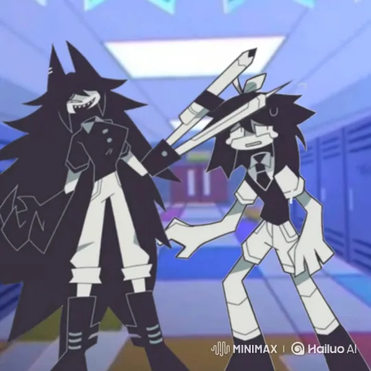 Anime-style Characters Share Tense Standoff and Brief Kiss – AI Generated Video | Hailuo AI