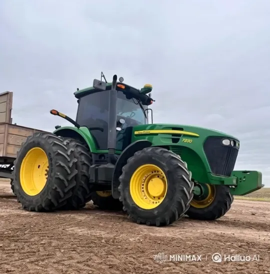 John Deere Tractor Simulates Air Suspension Deflation – AI Generated Video | Hailuo AI