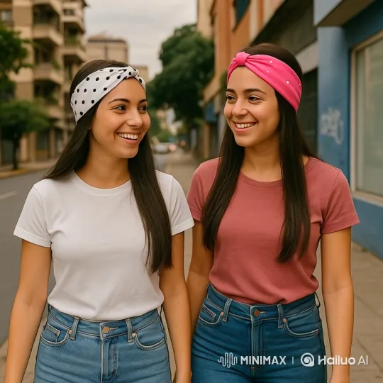 Women's Color-Changing Headbands on a Sunny Stroll – AI Generated Video | Hailuo AI