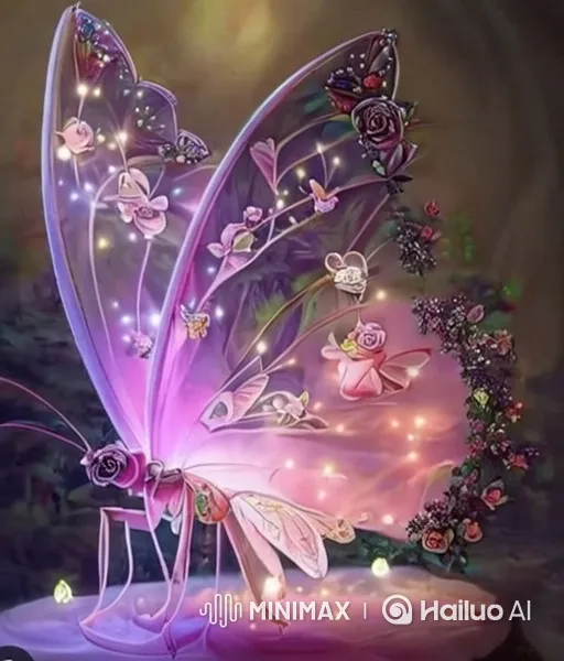Magical Transformation of a Butterfly into a Woman – AI Generated Video | Hailuo AI