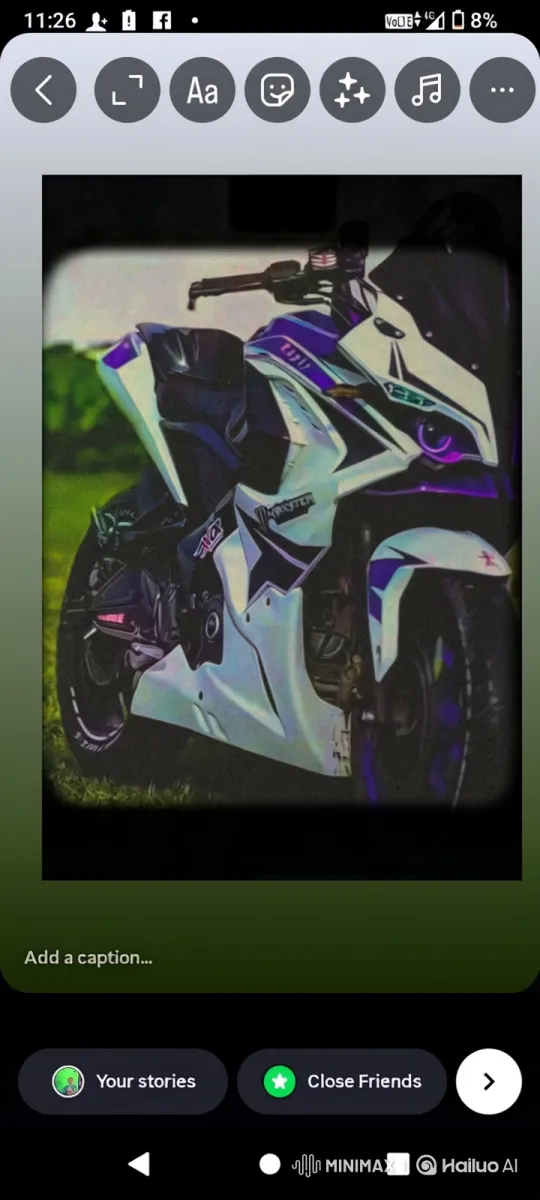 Sports Motorcycle to Earth from Space Journey – AI Generated Video | Hailuo AI