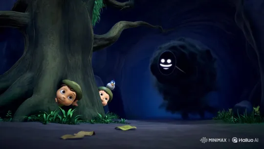 Friends Retrieve Stolen Laughter from Cave Villain – AI Generated Video | Hailuo AI
