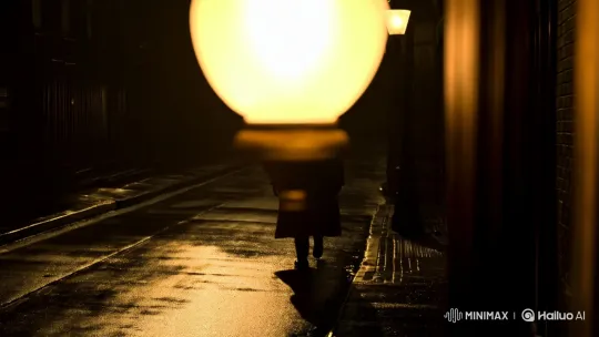 Mysterious Detective in Noir Alley Setting – AI Generated Video | Hailuo AI