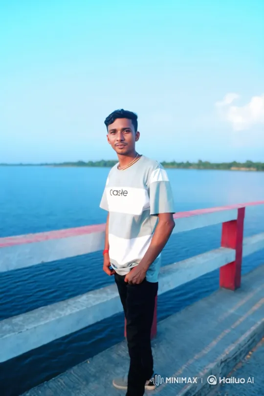 Romantic Couple Reflects on Waterfront at Golden Hour – AI Generated Video | Hailuo AI