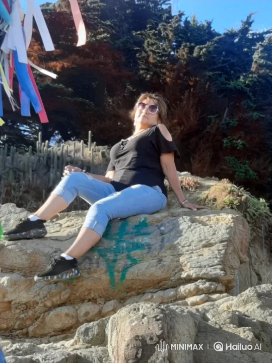 Woman Meditates on Rock Amidst Nature – AI Generated Video | Hailuo AI