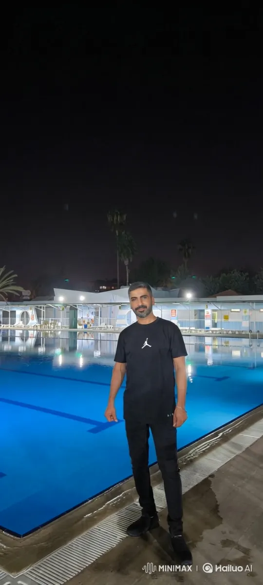 Couple Shares Intimate Moment by Night Pool – AI Generated Video | Hailuo AI