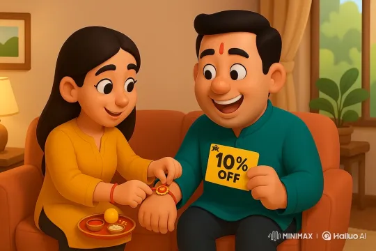 Sister Ties Bracelet, Brother Gives Discount Voucher – AI Generated Video | Hailuo AI