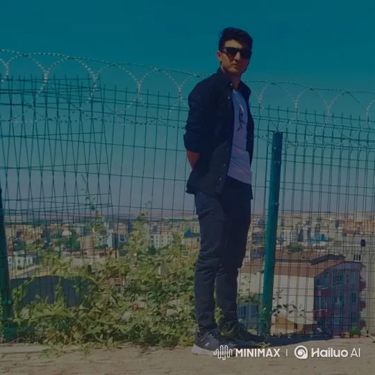 Young Man Observes Cityscape in Reflective Stance – AI Generated Video | Hailuo AI