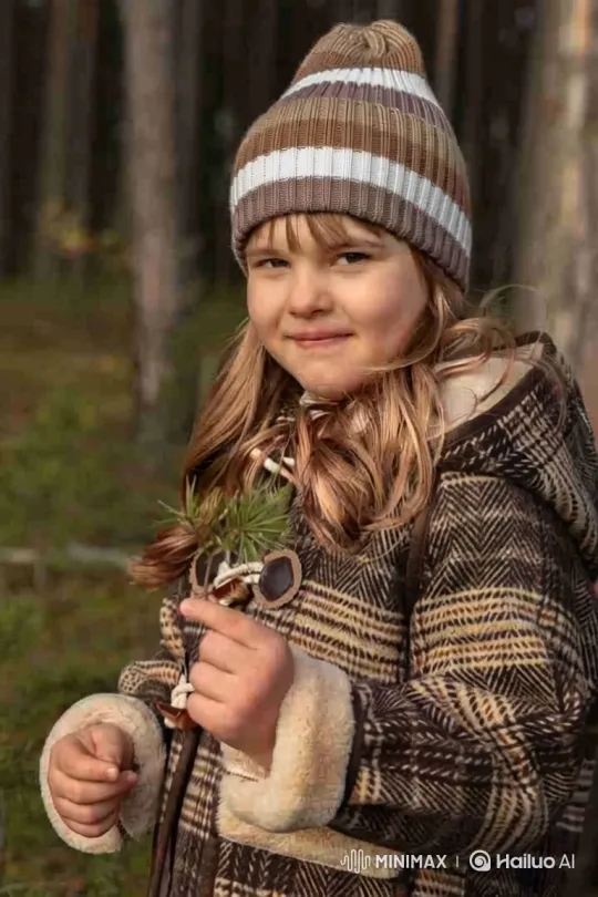 Young Girl in Forest Embraces Morning Serenity – AI Generated Video | Hailuo AI