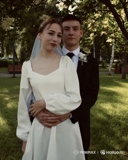 Couple in Park Embraces Daughter at Twilight – AI Generated Video | Hailuo AI