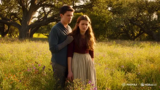 Childhood Friends Reveal Love in Sunlit Meadow – AI Generated Video | Hailuo AI