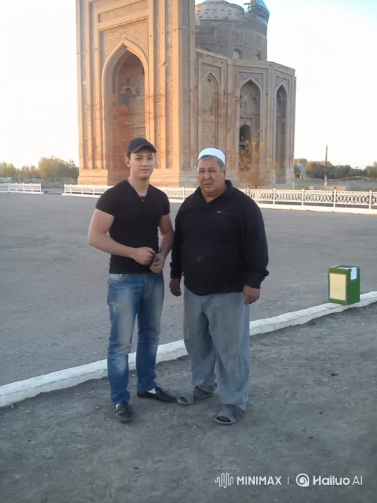 Father and Son Embrace at Historic Monument – AI Generated Video | Hailuo AI
