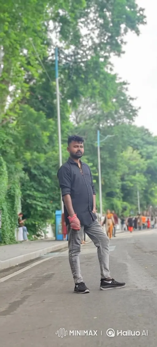Young Man on Road with Natural Background – AI Generated Video | Hailuo AI