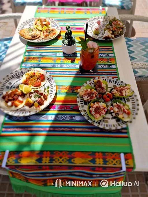 Sunlit Patio Table: Melting Ice and Still Feast – AI Generated Video | Hailuo AI