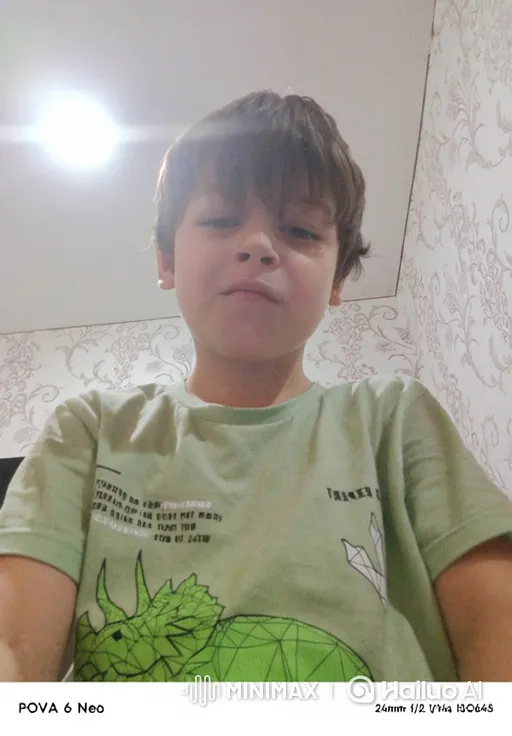 Young Boy in Thoughtful Pose on Bathroom Toilet – AI Generated Video | Hailuo AI