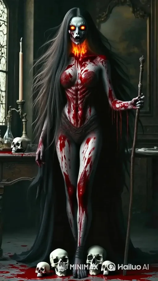 Transformation of a Demon into a Beautiful Woman – AI Generated Video | Hailuo AI